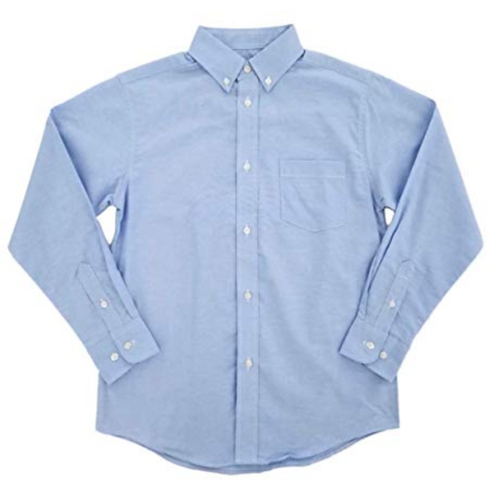 Chaps Button Up with Pocket Blue Dress Shirt